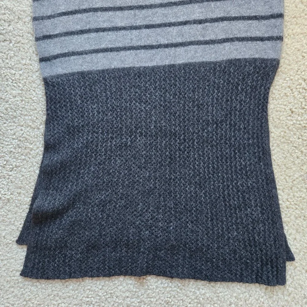 Qi Cashmere Scarf Grey Black